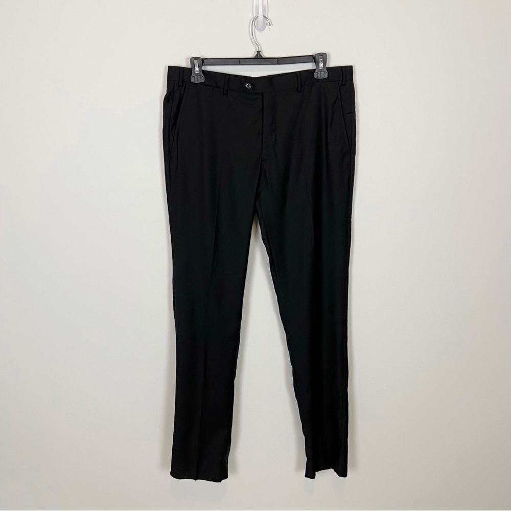Emporio Armani Super 130s Wool Two Piece Suit in Black - Picture 10 of 16